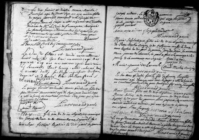 Ailly-sur-Noye (Saint-Martin) : baptêmes, mariages, sépultures (1751-1785)