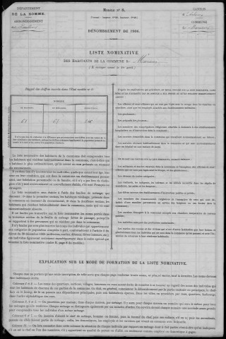 Recensement de la population : Marieux