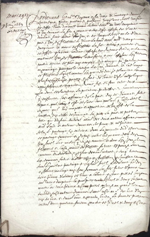 Etude de Me Jean Duval à Amiens (étude n°8). Minutes de l'année 1663