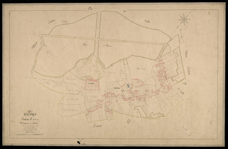 Plan du cadastre napoléonien - Avesnes-Chaussoy (Avesnes) : Chef-lieu (Le), A2