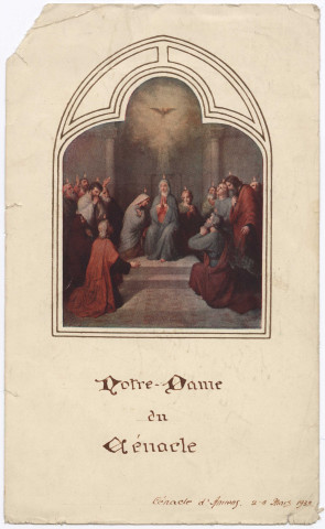 Notre Dame du Cénacle. Cénacle d'Amiens des 2-4 mars 1939