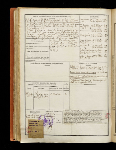 Clairé, Auguste William, né le 19 novembre 1892 à Londres (Royaume-Uni), classe 1912, matricule n° 439, Bureau de recrutement d'Abbeville