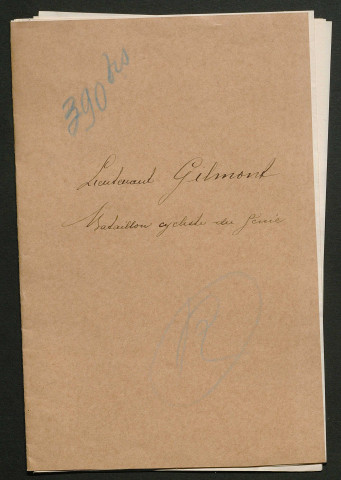 Témoignage de Gilmond (Lieutenant) et correspondance avec Jacques Péricard