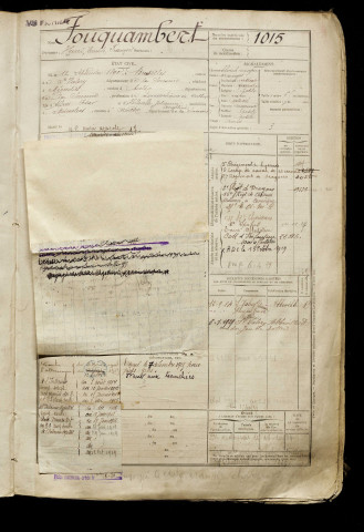 Fouquambert, Henri Emile François, né le 12 septembre 1890 à Brutelles (Somme), classe 1910, matricule n° 1015, Bureau de recrutement d'Abbeville