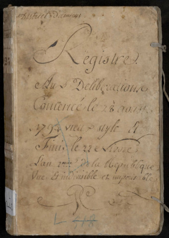 Délibérations du Directoire du district d’Amiens : 28 août 1793-22 nivôse an II