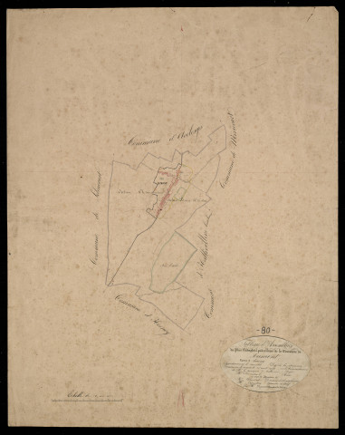 Plan du cadastre napoléonien - Aumont : tableau d'assemblage