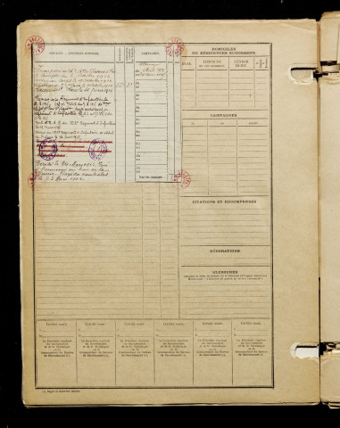 Capiaux, Gaston Alphonse Fortuné, né le 02 septembre 1891 à Humbercamps (Pas-de-Calais), classe 1911, matricule n° 665, Bureau de recrutement d'Amiens