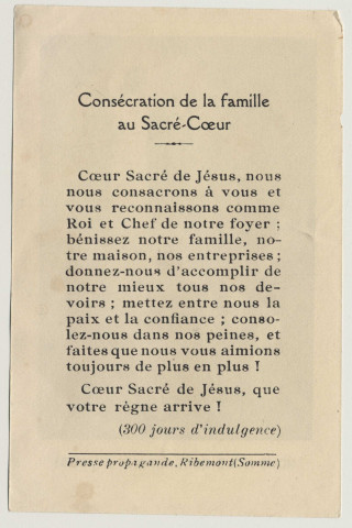 Nous nous consacrons à vous ! Consécration d'une famille au Sacré Coeur de Jésus. Consécration de la famille au Sacré-Coeur