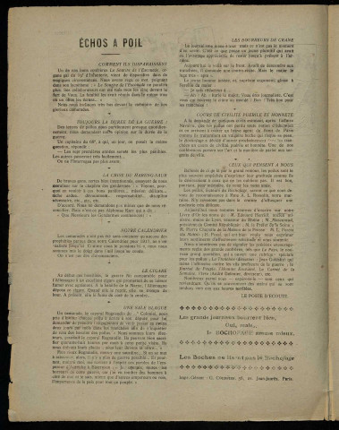 LE BOCHOFAGE. ORGANE ANTICAFARDEUX, KAISERICIDE ET EMBUSCOPHOBE