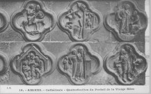 Cathédrale - Quatrefeuilles du portail de la Vierge Mère