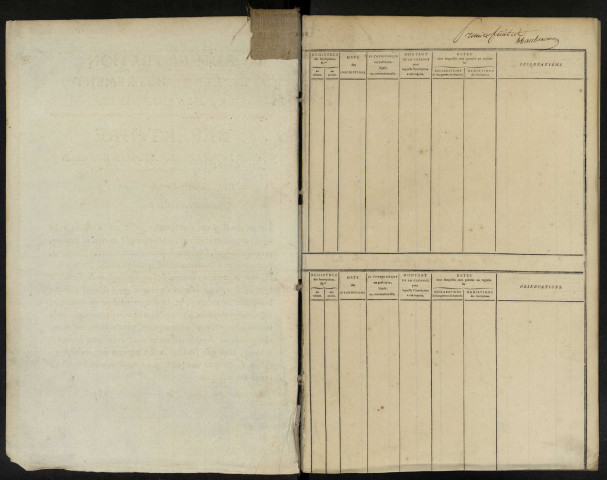 Répertoire des formalités hypothécaires, du 10/01/1814 au 21/11/1814, volume n° 33 (Conservation des hypothèques de Doullens)