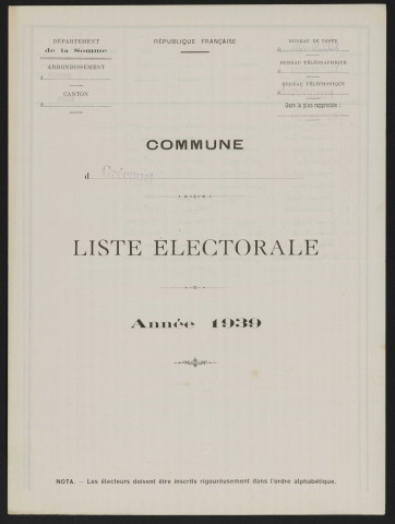 Liste électorale : Grécourt