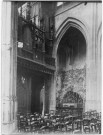 Eglise Saint-Germain l'Ecossais, vue intérieure : le buffet d'orgue et la chapelle de Lourdes