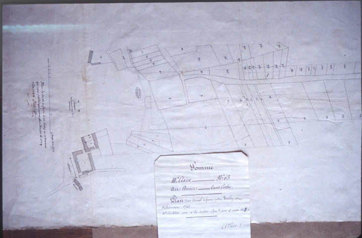 Plan d'un canal à faire entre Heilly et Ribemont, 1749