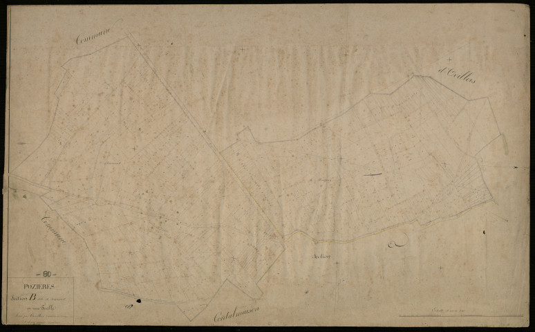 Plan du cadastre napoléonien - Pozieres : Sérancourt, B