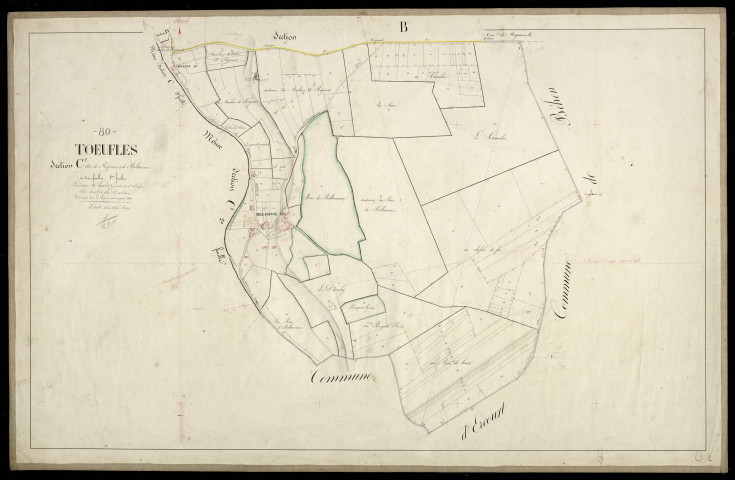 Plan du cadastre napoléonien - Toeufles : Rogeant ; Bellavenne, C1