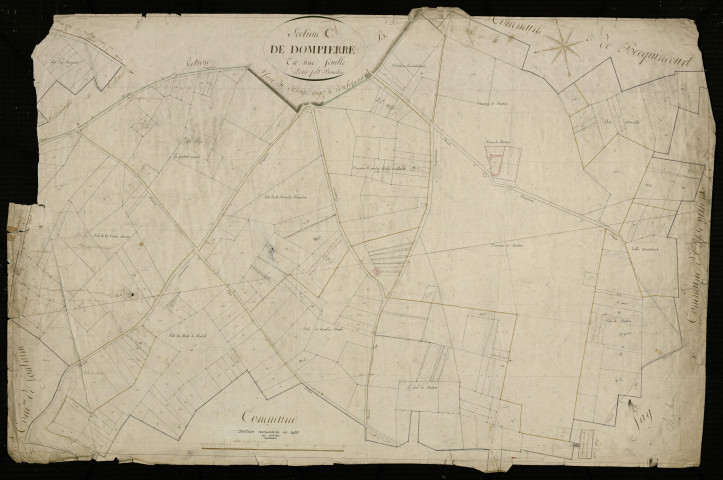 Plan du cadastre napoléonien - Dompierre-Becquincourt (Dompierre) : C