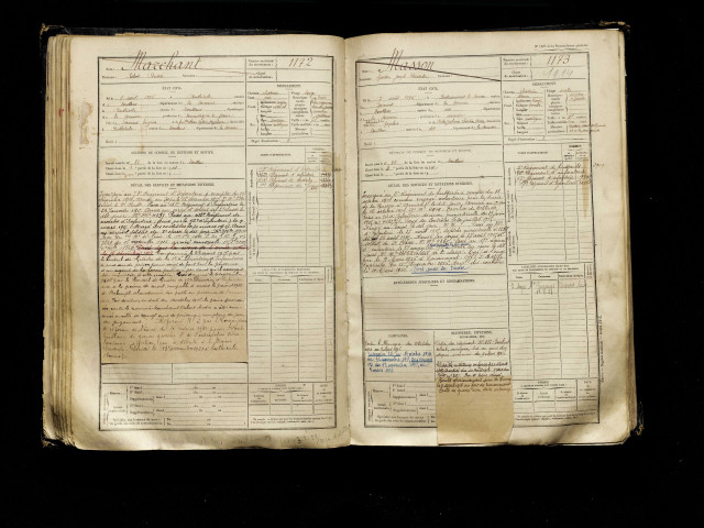 Marchant, Robert André, né le 09 août 1895 à Authieule (Somme), classe 1915, matricule n° 1172, Bureau de recrutement d'Abbeville