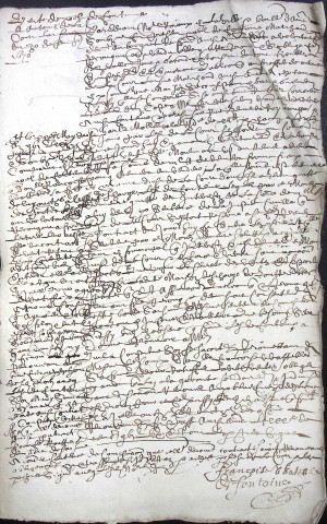 Etude de Me Antoine Perdu à Amiens (étude n°26). Minutes de l'année 1670