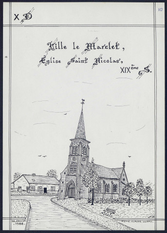 Ville-le-Marclet : église Saint-Nicolas, XIXe siècle - (Reproduction interdite sans autorisation - © Claude Piette)