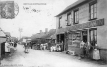 La rue principale, un commerce : "le café-Leborgne-Beuvain"