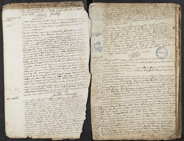 Maison de justice dite Conciergerie à Amiens. Registre d'écrou : 19 prairial an IV-29 floréal an IX Feuillets 21-183