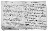 Correspondance de Babeuf écrite pendant son emprisonnement, au sujet des nouvelles circonscriptions territoriales,