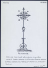 Aumâtre : croix en fer forgé déposée du cimetière - (Reproduction interdite sans autorisation - © Claude Piette)