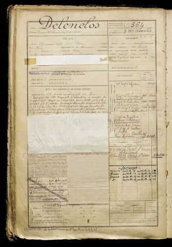 Delenclos, Evariste Maximilien Victor, né le 22 mars 1887 à Vron (Somme), classe 1907, matricule n° 564, Bureau de recrutement d'Abbeville