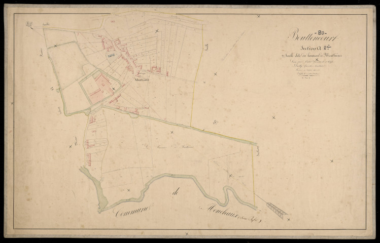 Plan du cadastre napoléonien - Bouttencourt : Hameau de Monthières (Le), A2