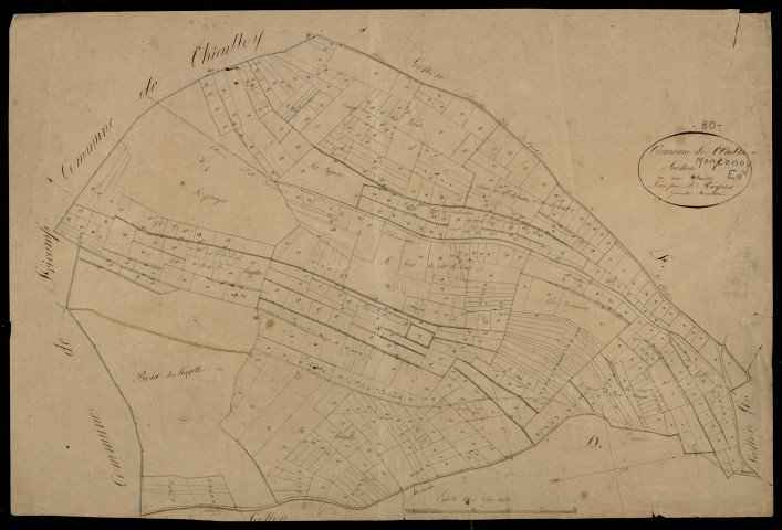 Plan du cadastre napoléonien - Saint-Aubin-Montenoy (Saint-Aubin) : E
