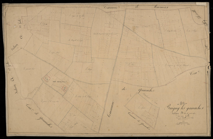 Plan du cadastre napoléonien - Buigny -Les-Gamaches (Buigny-les-Gamaches) : Petit Selvre (Le), B