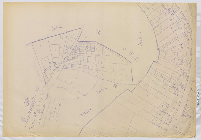 Plan du cadastre rénové - Hescamps-Saint-Clair : section agt b