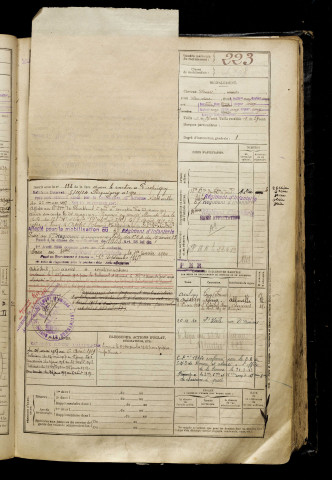 Deroletz, Augustin Jean Baptiste, né le 19 octobre 1890 à Bosc-le-Hard (Seine-Maritime), classe 1910, matricule n° 223, Bureau de recrutement d'Amiens