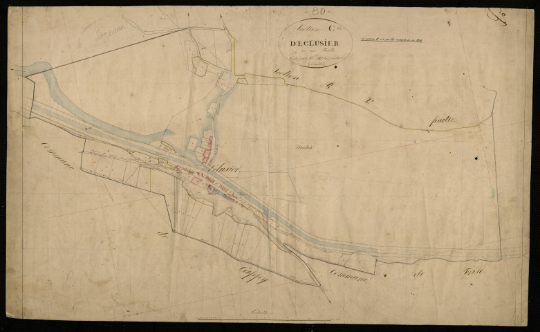 Plan du cadastre napoléonien - Eclusier-Vaux (Eclusier) : C
