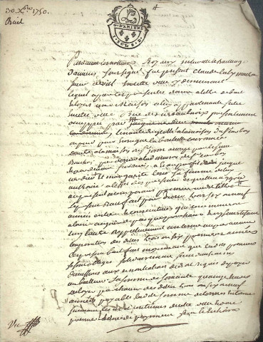 Etude de Me Antoine Picard à Amiens (étude n°26). Minutes de l'année 1750