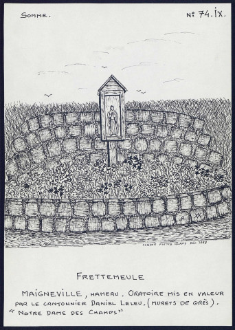 Frettemeule (hameau de Maigneville) : oratoire - (Reproduction interdite sans autorisation - © Claude Piette)