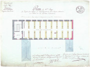 Plan du 1er étage du dépôt des titres du département de la Somme attenant à l'Hôtel de la préfecture d'Amiens
