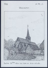 Vrocourt (Oise) : église XVIe siècle aux murs de silex taillés - (Reproduction interdite sans autorisation - © Claude Piette)