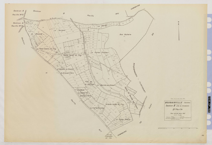 Plan du cadastre rénové - Bougainville : section B2