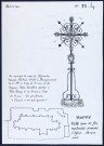 Huppy : vieille croix de fer replantée derrière l'église - (Reproduction interdite sans autorisation - © Claude Piette)
