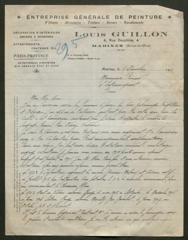 Témoignage de Guillon, Louis et correspondance avec Jacques Péricard