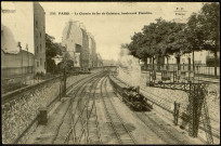 Carte postale intitulée "Paris. Les Chemins de fer de Ceinture, boulevard Flandrin". Correspondance de Raymond Paillart à sa femme Clémence