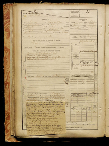 Stalin, Paul Aurélie, né le 04 juin 1877 à Plessier-sur-Saint-Just (Le) (Oise), classe 1897, matricule n° 82, Bureau de recrutement d'Amiens