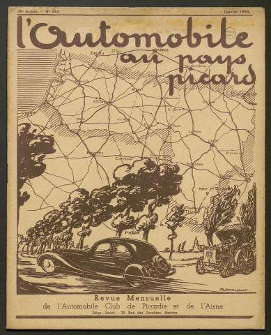 L'Automobile au Pays Picard. Revue mensuelle de l'Automobile-Club de Picardie et de l'Aisne, 316, janvier 1938