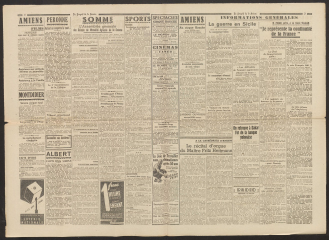 Le Progrès de la Somme, numéro 23019, 13 juillet 1943