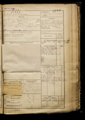Frété, Eugène Gaston Charles, né le 09 décembre 1897 à Friville-Escarbotin (Somme), classe 1917, matricule n° 1377, Bureau de recrutement d'Abbeville