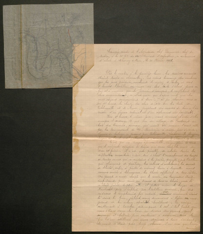 Témoignage de Dagunet, Henri (Adjudant chef) et correspondance avec Jacques Péricard