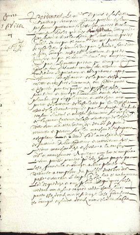 Etude de Me Jean Duval à Amiens (étude n°8). Minutes de l'année 1662