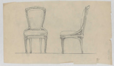 Chaise du Grand Salon (?) de l'Hôtel Bouctot-Vagniez